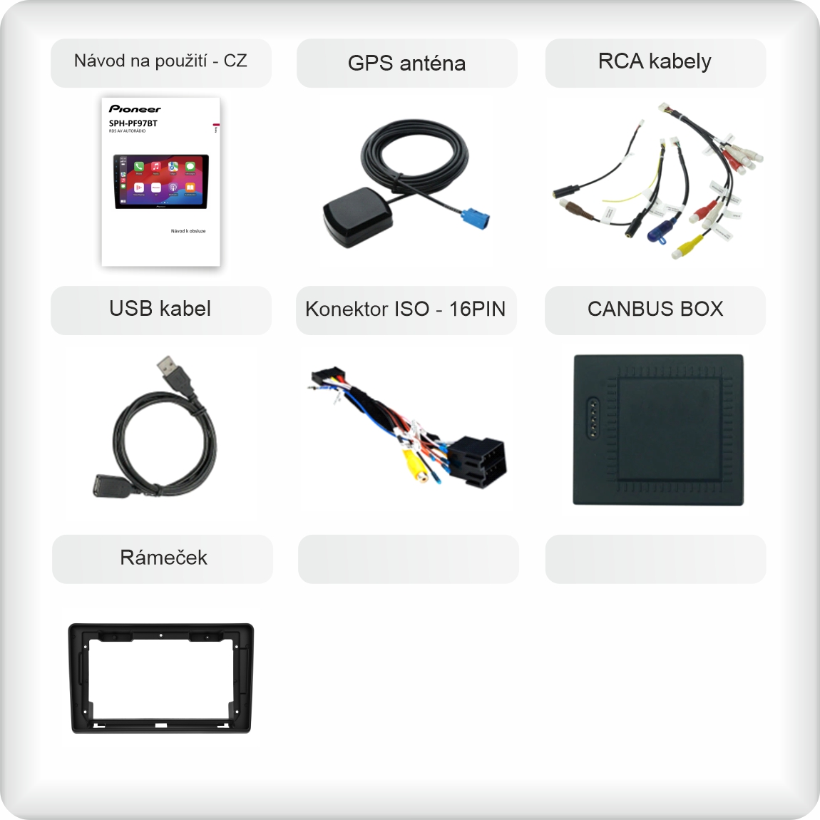 CZ příslušenství pro autorádio Pioneer SPH - PF97BT pro peugeot ducato 7616 carplay a android auto evtech_cz